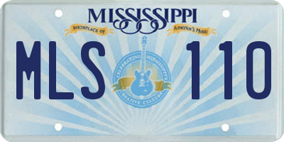MS license plate MLS110