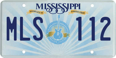 MS license plate MLS112