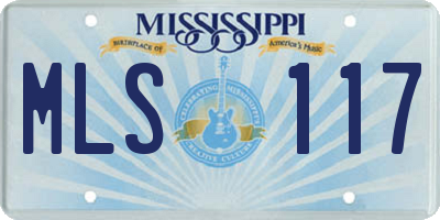 MS license plate MLS117