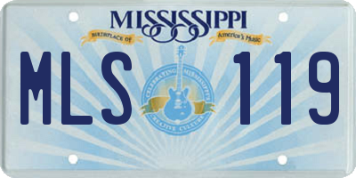 MS license plate MLS119