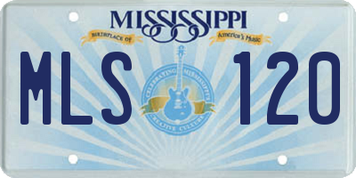 MS license plate MLS120