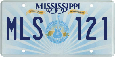 MS license plate MLS121