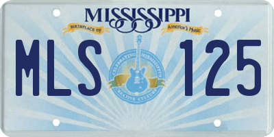MS license plate MLS125