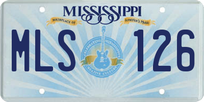 MS license plate MLS126
