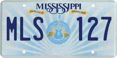 MS license plate MLS127