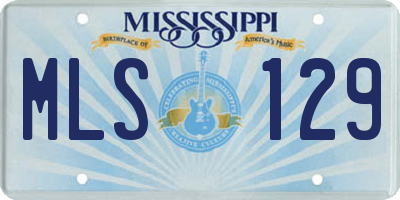 MS license plate MLS129