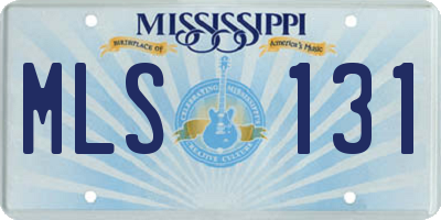 MS license plate MLS131