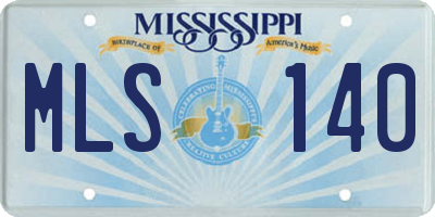 MS license plate MLS140