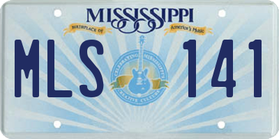 MS license plate MLS141