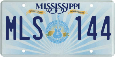 MS license plate MLS144