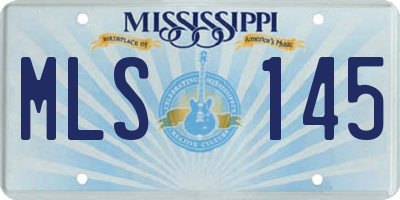 MS license plate MLS145