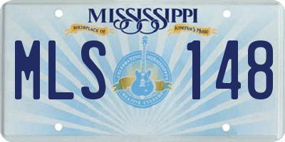 MS license plate MLS148