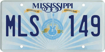 MS license plate MLS149