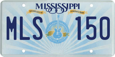 MS license plate MLS150