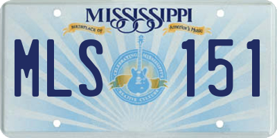 MS license plate MLS151
