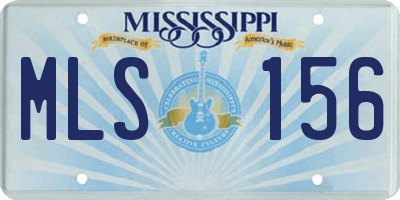 MS license plate MLS156