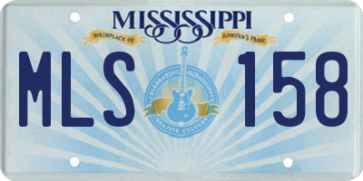 MS license plate MLS158