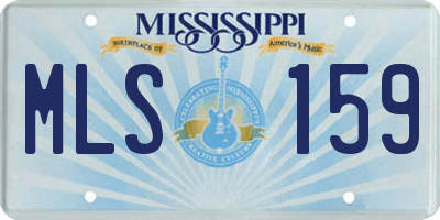 MS license plate MLS159