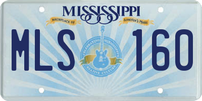 MS license plate MLS160
