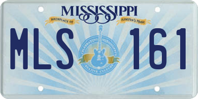 MS license plate MLS161