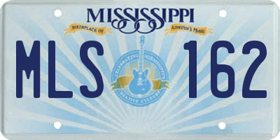 MS license plate MLS162