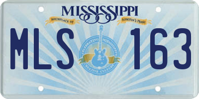 MS license plate MLS163