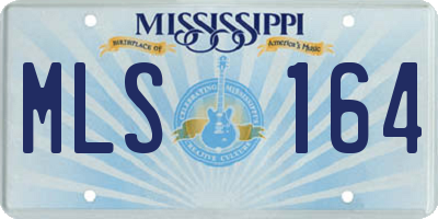 MS license plate MLS164