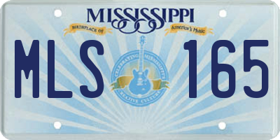 MS license plate MLS165