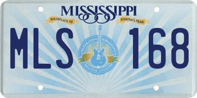MS license plate MLS168
