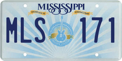 MS license plate MLS171