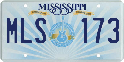 MS license plate MLS173