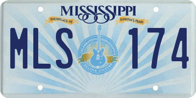 MS license plate MLS174