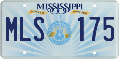 MS license plate MLS175