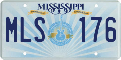 MS license plate MLS176