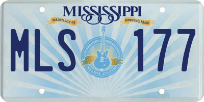 MS license plate MLS177