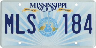 MS license plate MLS184