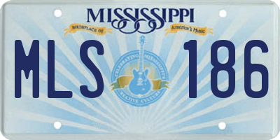 MS license plate MLS186