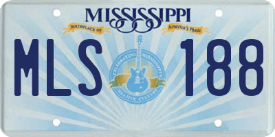 MS license plate MLS188