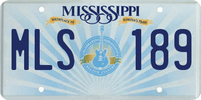MS license plate MLS189