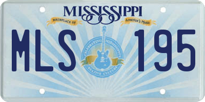 MS license plate MLS195