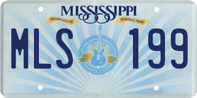 MS license plate MLS199