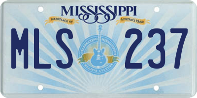 MS license plate MLS237