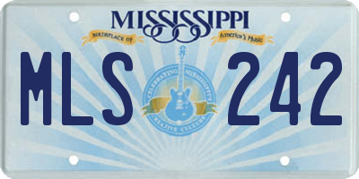 MS license plate MLS242