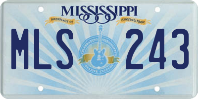 MS license plate MLS243