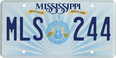 MS license plate MLS244