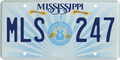 MS license plate MLS247