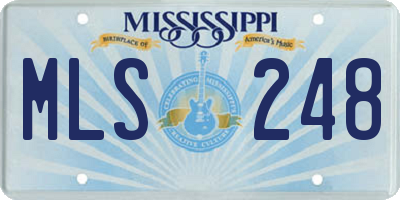 MS license plate MLS248