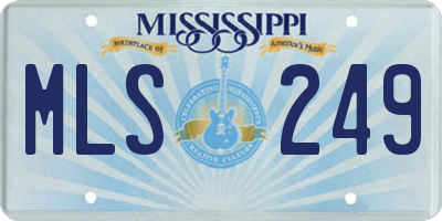 MS license plate MLS249