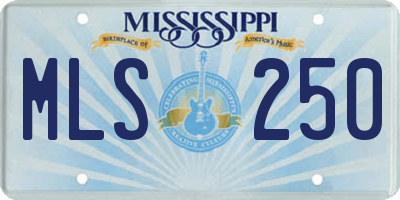 MS license plate MLS250
