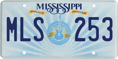 MS license plate MLS253